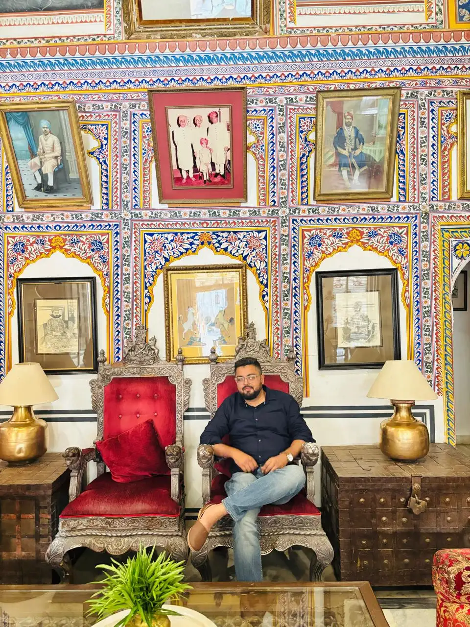 Painted haveli facades in Mandawa, Shekhawati